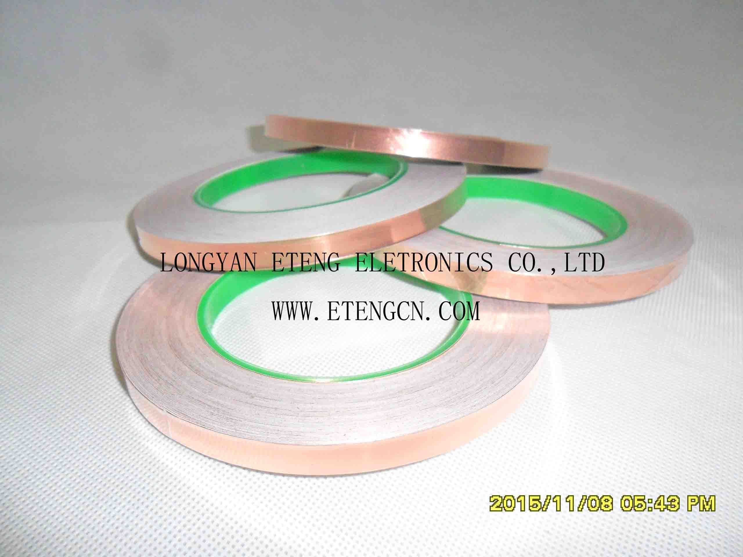 copper foil with backing adhesive